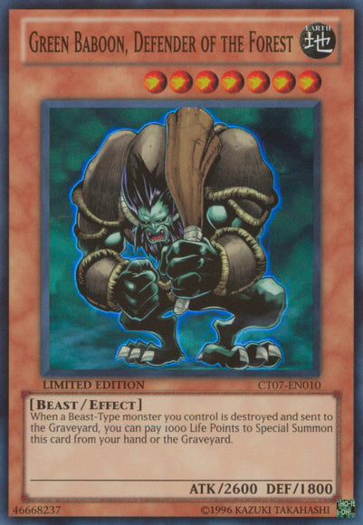 Green Baboon, Defender of the Forest [CT07-EN010] Super Rare | Cracking-Singles