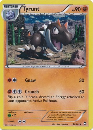 Tyrunt (61/111) (Cosmos Holo) [XY: Furious Fists] | Cracking-Singles