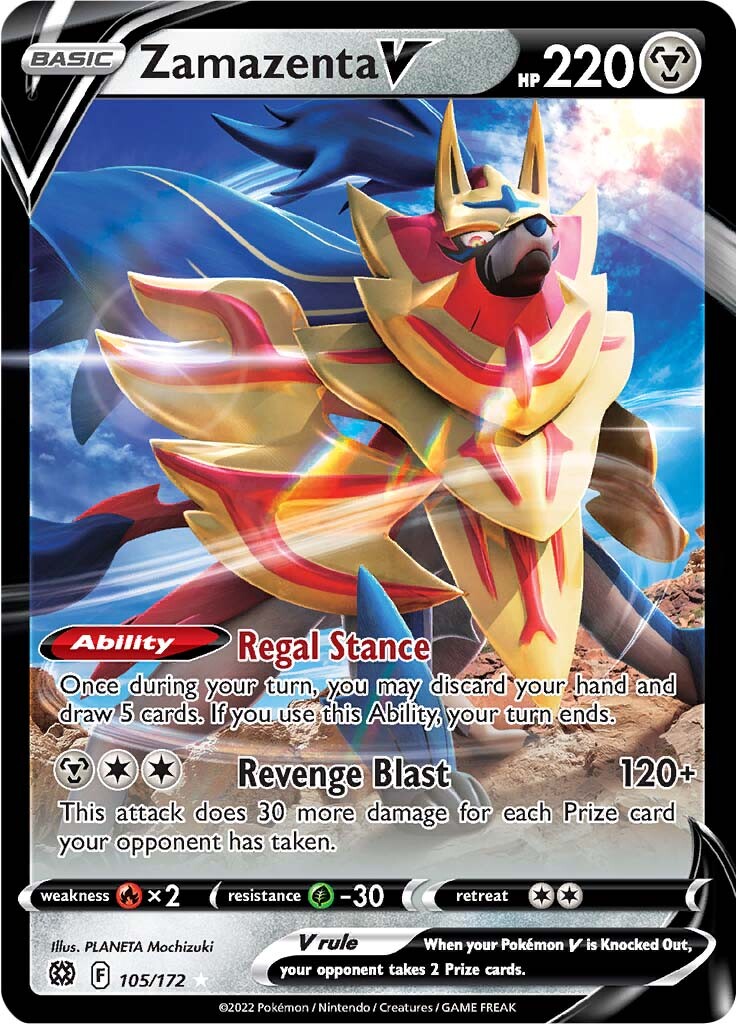 Zamazenta V (105/172) [Sword & Shield: Brilliant Stars] | Cracking-Singles