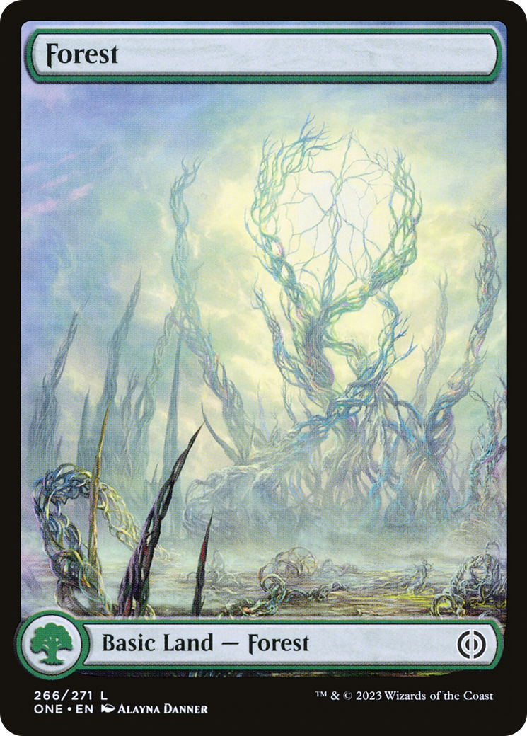 Forest (266) (Full-Art) [Phyrexia: All Will Be One] | Cracking-Singles