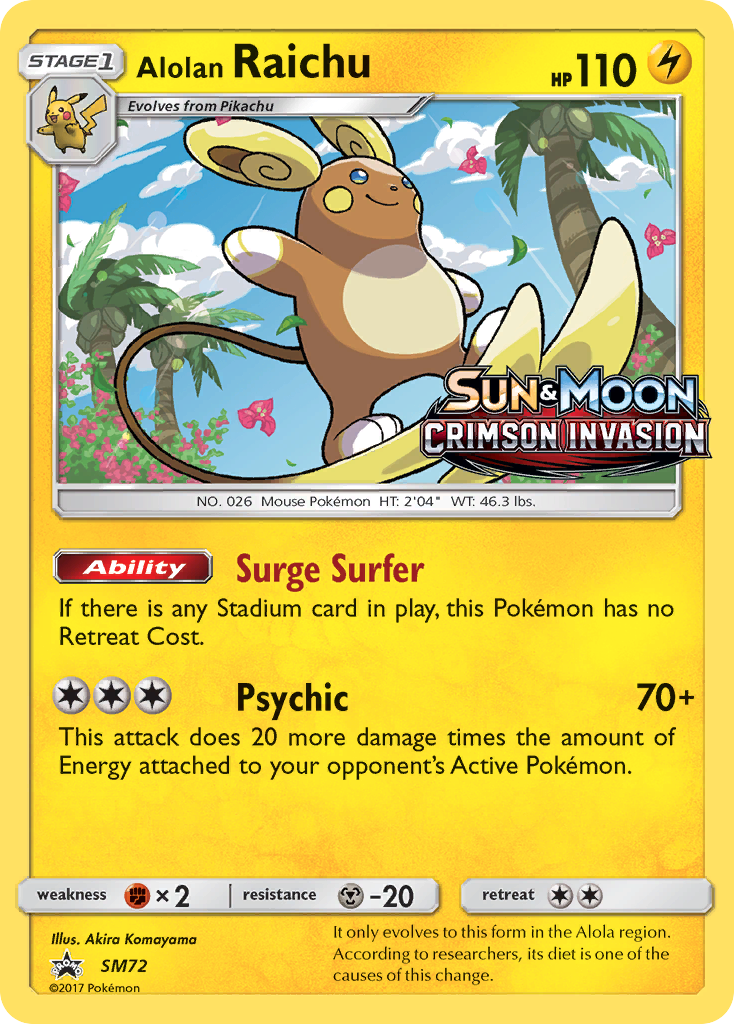 Alolan Raichu (SM72) (Prerelease Promo) [Sun & Moon: Black Star Promos] | Cracking-Singles