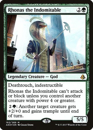 Rhonas the Indomitable [Amonkhet Prerelease Promos] | Cracking-Singles