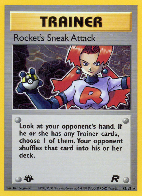 Rocket's Sneak Attack (72/82) [Team Rocket 1st Edition] | Cracking-Singles