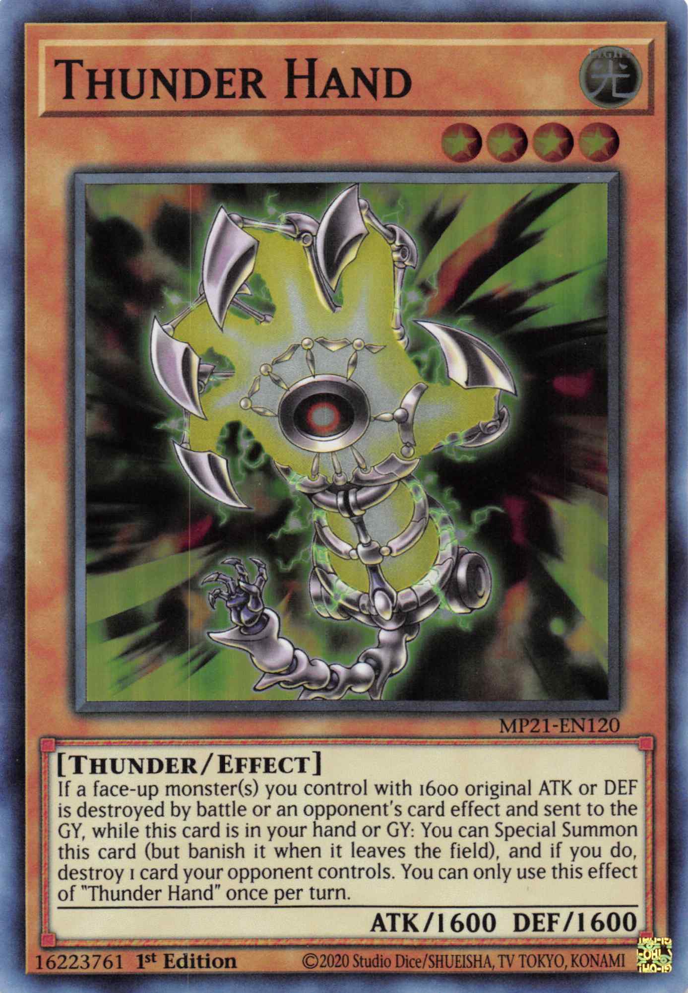 Thunder Hand [MP21-EN120] Super Rare | Cracking-Singles