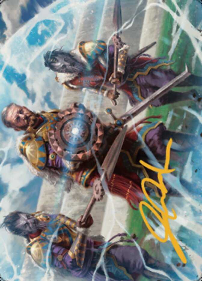 Argivian Phalanx Art Card (Gold-Stamped Signature) [Dominaria United Art Series] | Cracking-Singles