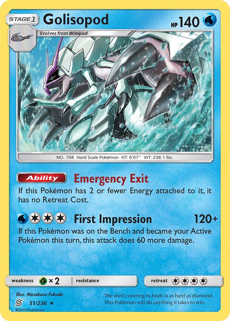 Golisopod (51/236) (Cosmos Holo) (Blister Exclusive) [Sun & Moon: Unified Minds] | Cracking-Singles