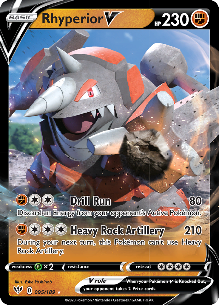 Rhyperior V (095/189) [Sword & Shield: Darkness Ablaze] | Cracking-Singles