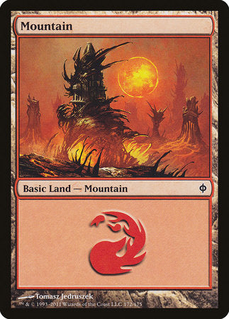 Mountain (172) [New Phyrexia] | Cracking-Singles