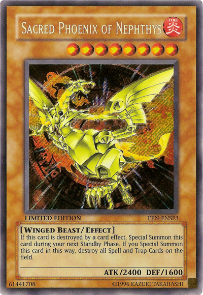 Sacred Phoenix of Nephthys [EEN-ENSE3] Secret Rare | Cracking-Singles