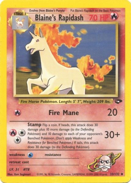 Blaine's Rapidash (33/132) [Gym Challenge Unlimited] | Cracking-Singles