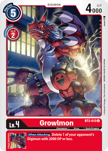 Growlmon [BT2-013] [Release Special Booster Ver.1.0] | Cracking-Singles