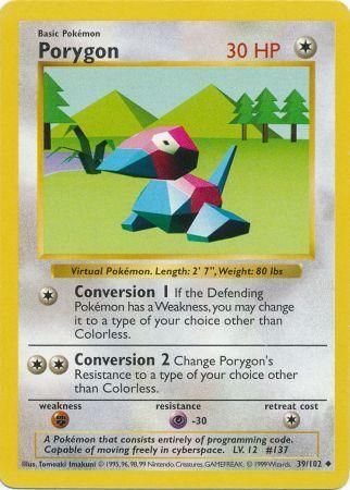 Porygon (39/102) [Base Set Shadowless Unlimited] | Cracking-Singles