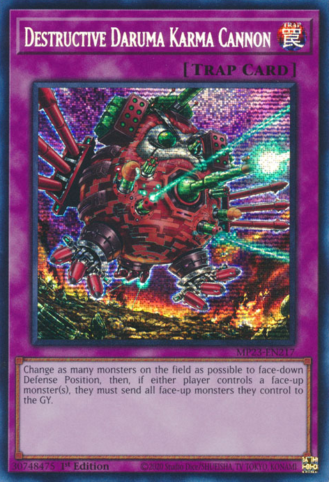 Destructive Daruma Karma Cannon [MP23-EN217] Prismatic Secret Rare | Cracking-Singles