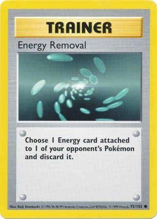 Energy Removal (92/102) [Base Set Shadowless Unlimited] | Cracking-Singles