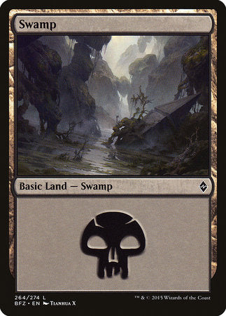 Swamp (264) [Battle for Zendikar] | Cracking-Singles