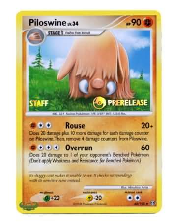 Piloswine (46/100) (Staff Prerelease Promo) [Nintendo: Black Star Promos] | Cracking-Singles