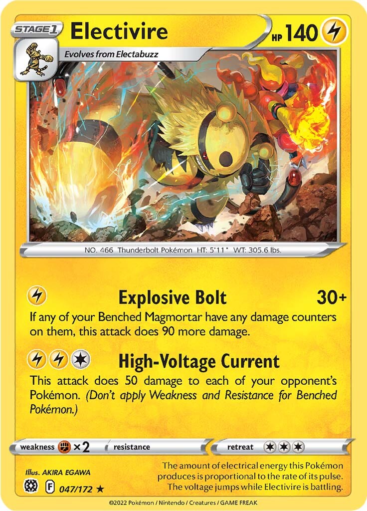 Electivire (047/172) [Sword & Shield: Brilliant Stars] | Cracking-Singles