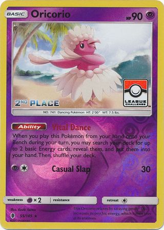 Oricorio (55/145) (League Promo 2nd Place) [Sun & Moon: Guardians Rising] | Cracking-Singles