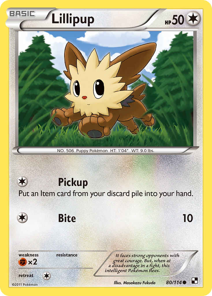 Lillipup (80/114) [Black & White: Base Set] | Cracking-Singles