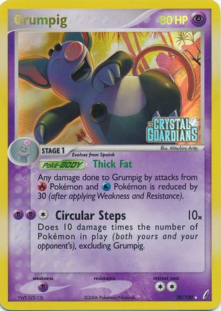 Grumpig (20/100) (Stamped) [EX: Crystal Guardians] | Cracking-Singles