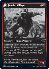 Fearful Villager // Fearsome Werewolf [Innistrad: Double Feature] | Cracking-Singles