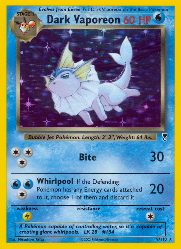 Dark Vaporeon (9/110) [Legendary Collection] | Cracking-Singles