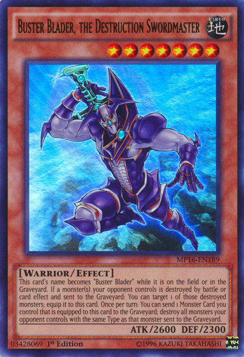 Buster Blader, the Destruction Swordmaster [MP16-EN189] Ultra Rare | Cracking-Singles