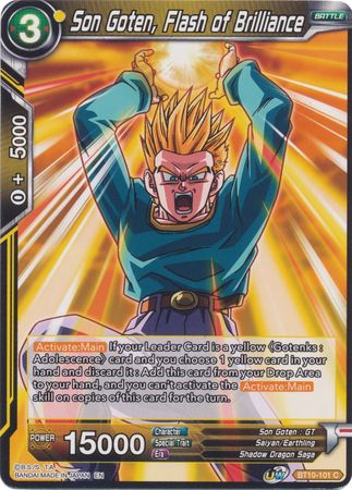 Son Goten, Flash of Brilliance [BT10-101] | Cracking-Singles