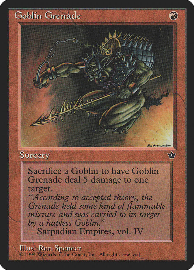 Goblin Grenade (Ron Spencer) [Fallen Empires] | Cracking-Singles