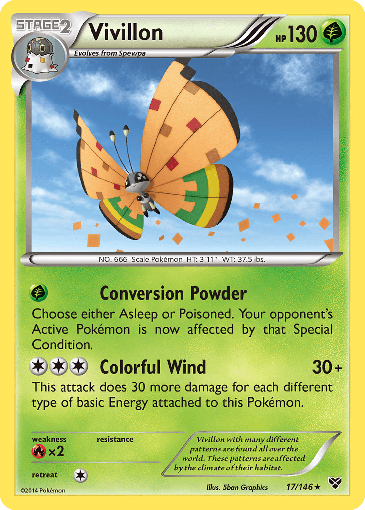 Vivillon (17/146) (High Plains Form/Orange Wings) [XY: Base Set] | Cracking-Singles