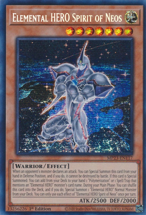 Elemental HERO Spirit of Neos [MP23-EN117] Prismatic Secret Rare | Cracking-Singles