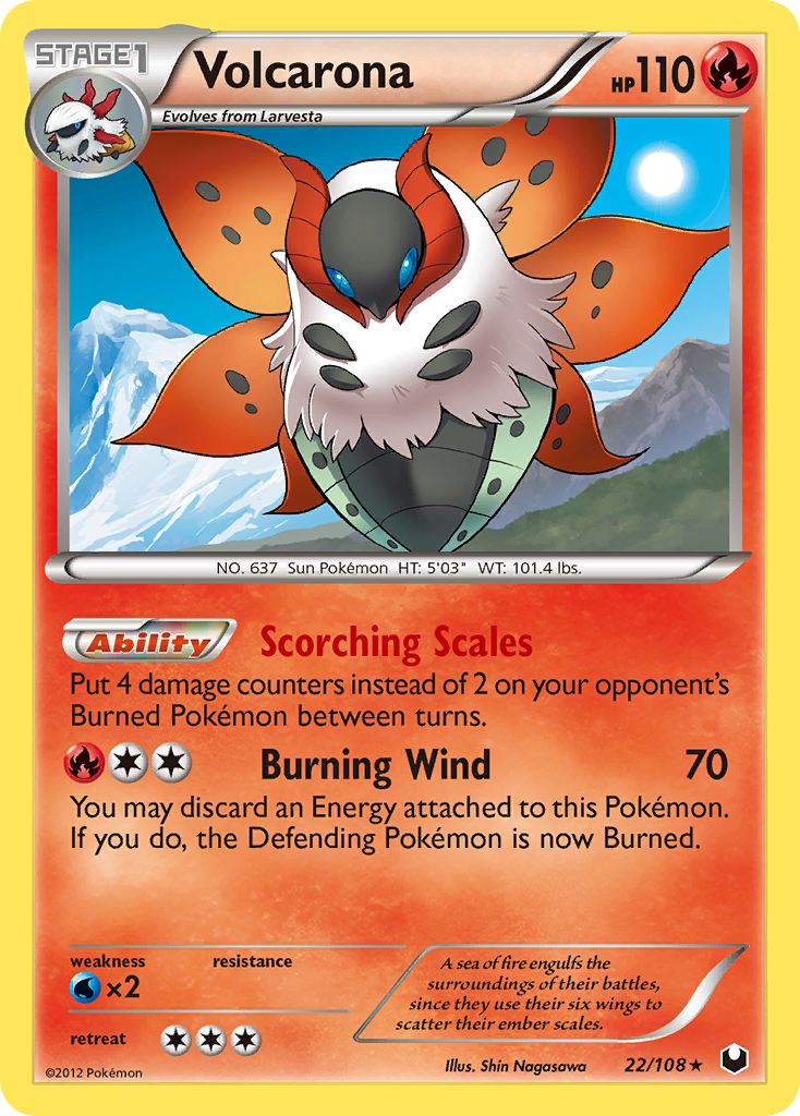 Volcarona (22/108) [Black & White: Dark Explorers] | Cracking-Singles