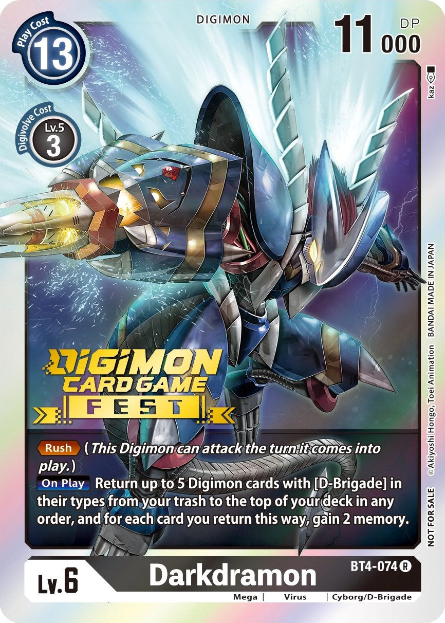 Darkdramon [BT4-074] (Digimon Card Game Fest 2022) [Great Legend Promos] | Cracking-Singles