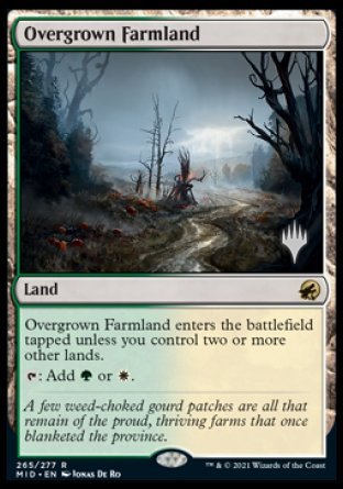 Overgrown Farmland (Promo Pack) [Innistrad: Midnight Hunt Promos] | Cracking-Singles