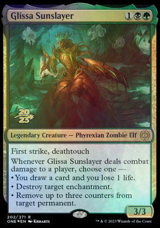 Glissa Sunslayer [Phyrexia: All Will Be One Prerelease Promos] | Cracking-Singles