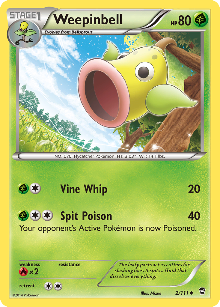 Weepinbell (2/111) [XY: Furious Fists] | Cracking-Singles