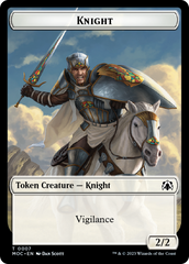 Knight (7) // Spirit (14) Double-Sided Token [March of the Machine Commander Tokens] | Cracking-Singles