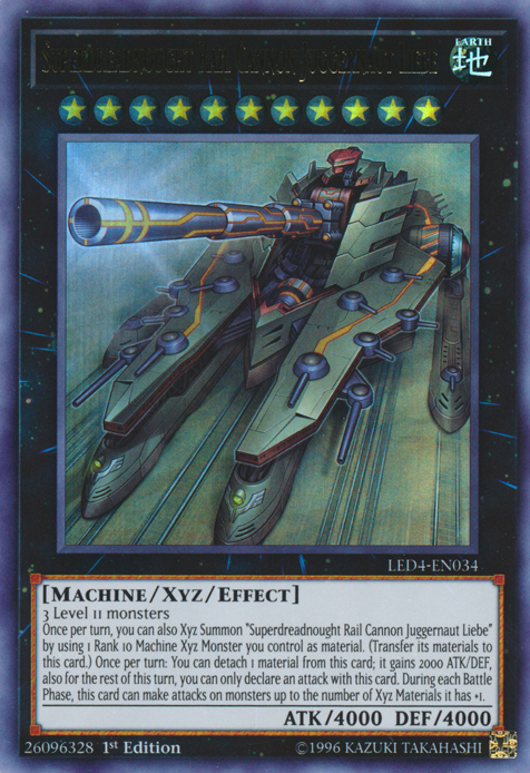 Superdreadnought Rail Cannon Juggernaut Liebe [LED4-EN034] Ultra Rare | Cracking-Singles