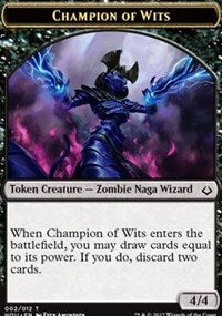 Champion of Wits // Warrior Double-sided Token [Hour of Devastation Tokens] | Cracking-Singles