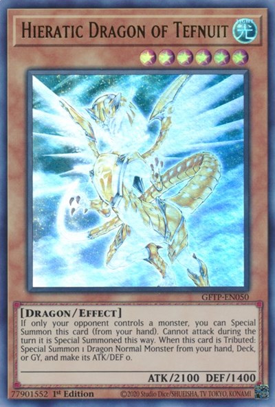 Hieratic Dragon of Tefnuit [GFTP-EN050] Ultra Rare | Cracking-Singles