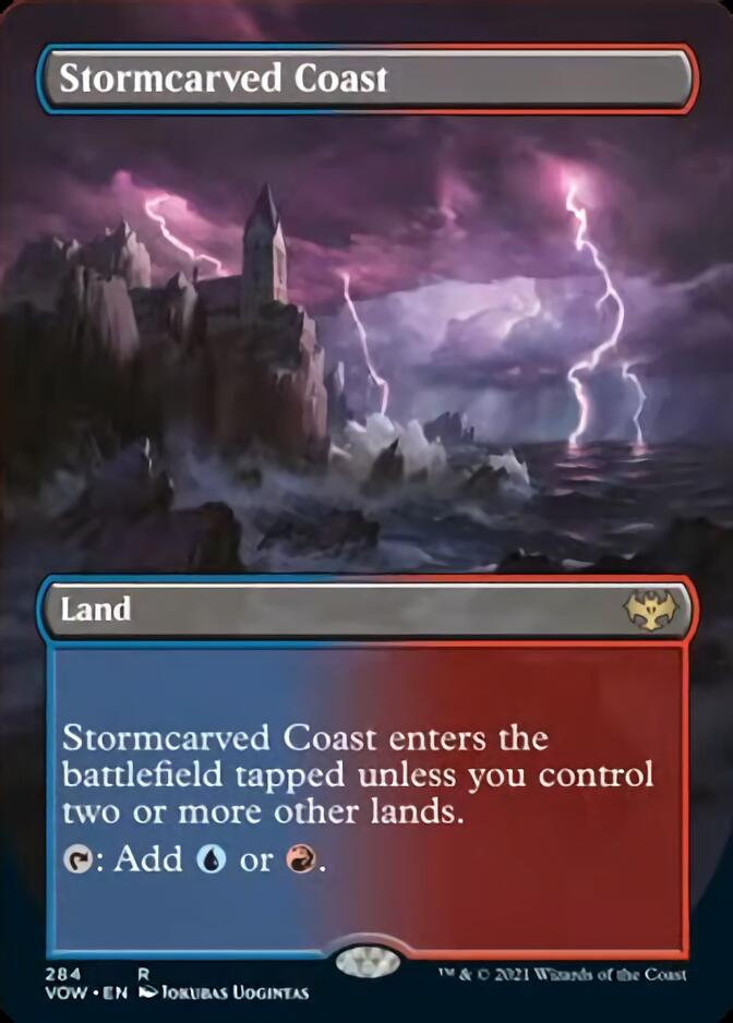 Stormcarved Coast (Borderless) [Innistrad: Crimson Vow] | Cracking-Singles