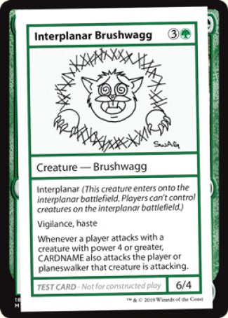 Interplanar Brushwagg (2021 Edition) [Mystery Booster Playtest Cards] | Cracking-Singles