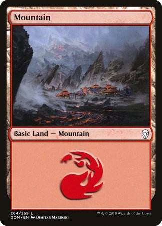 Mountain (264) [Dominaria] | Cracking-Singles