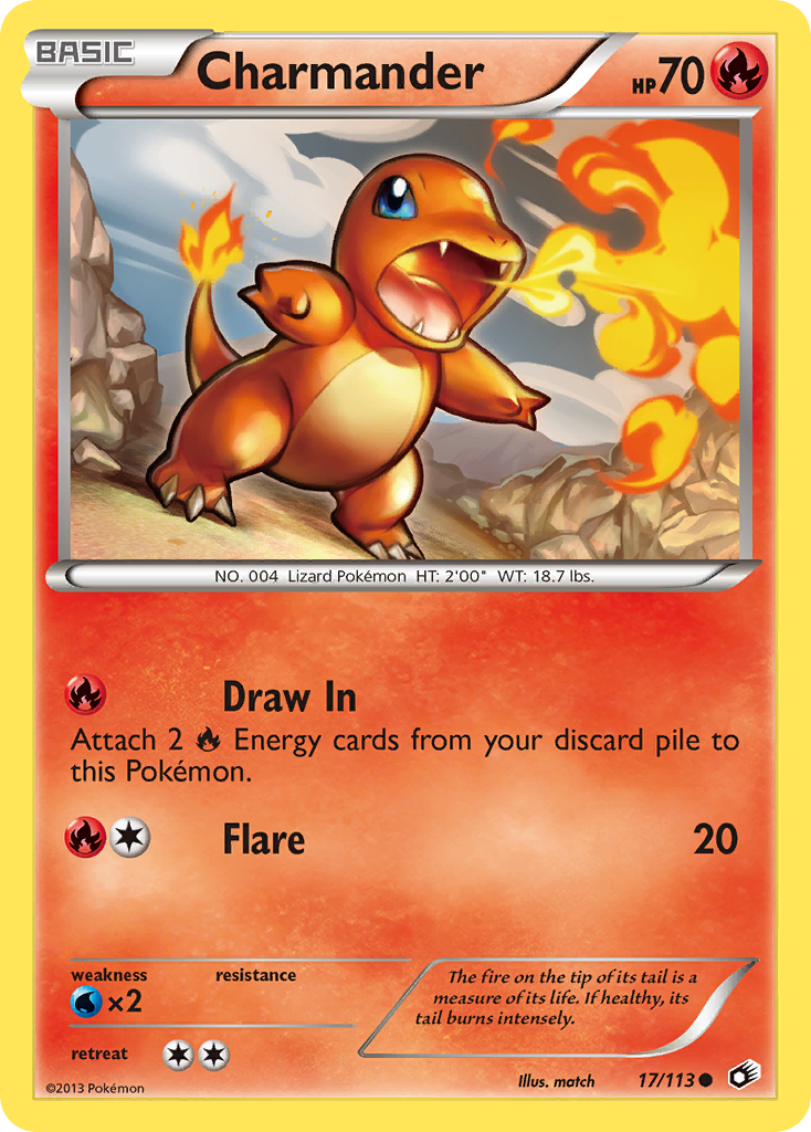 Charmander (17/113) [Black & White: Legendary Treasures] | Cracking-Singles