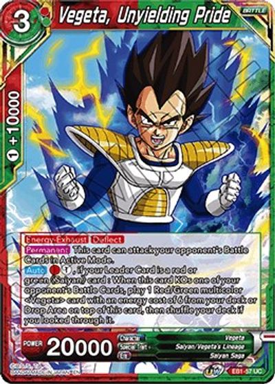 Vegeta, Unyielding Pride (EB1-057) [Battle Evolution Booster] | Cracking-Singles