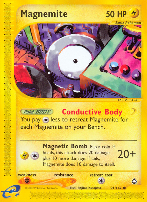 Magnemite (91/147) [Aquapolis] | Cracking-Singles