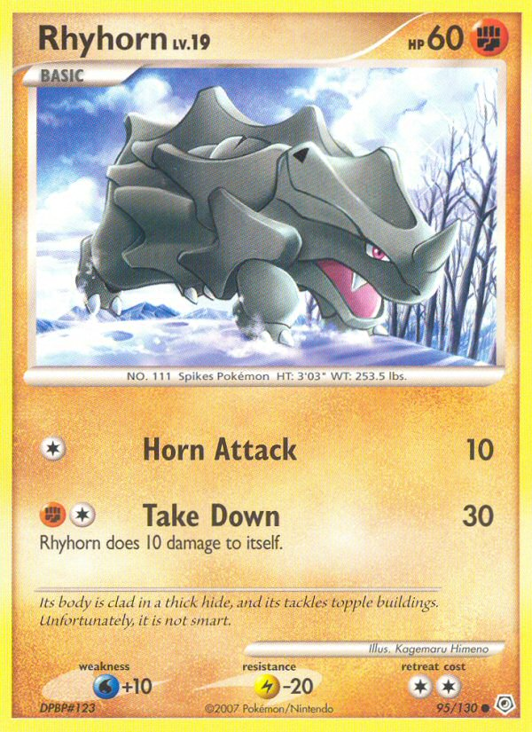 Rhyhorn (95/130) [Diamond & Pearl: Base Set] | Cracking-Singles