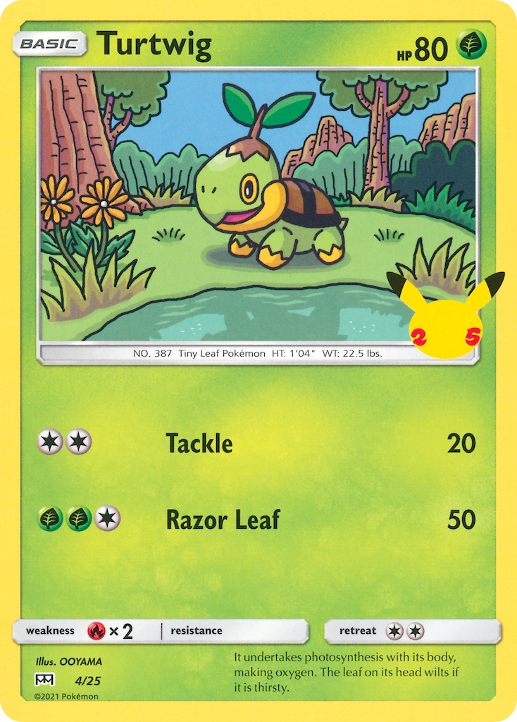 Turtwig (4/25) [McDonald's 25th Anniversary] | Cracking-Singles