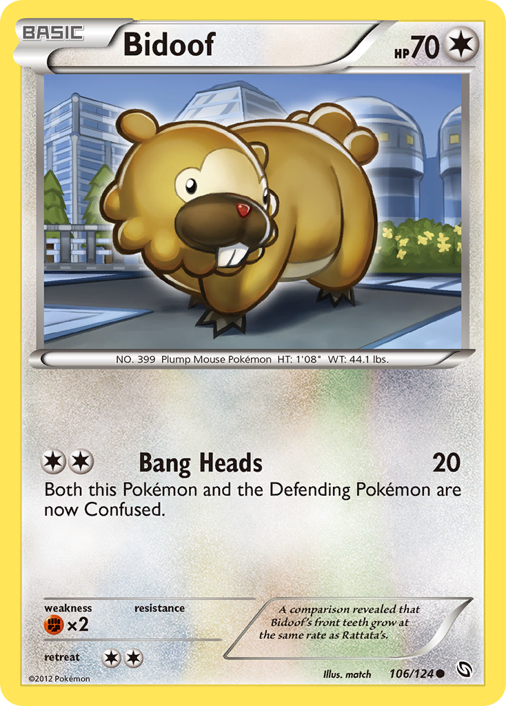 Bidoof (106/124) [Black & White: Dragons Exalted] | Cracking-Singles