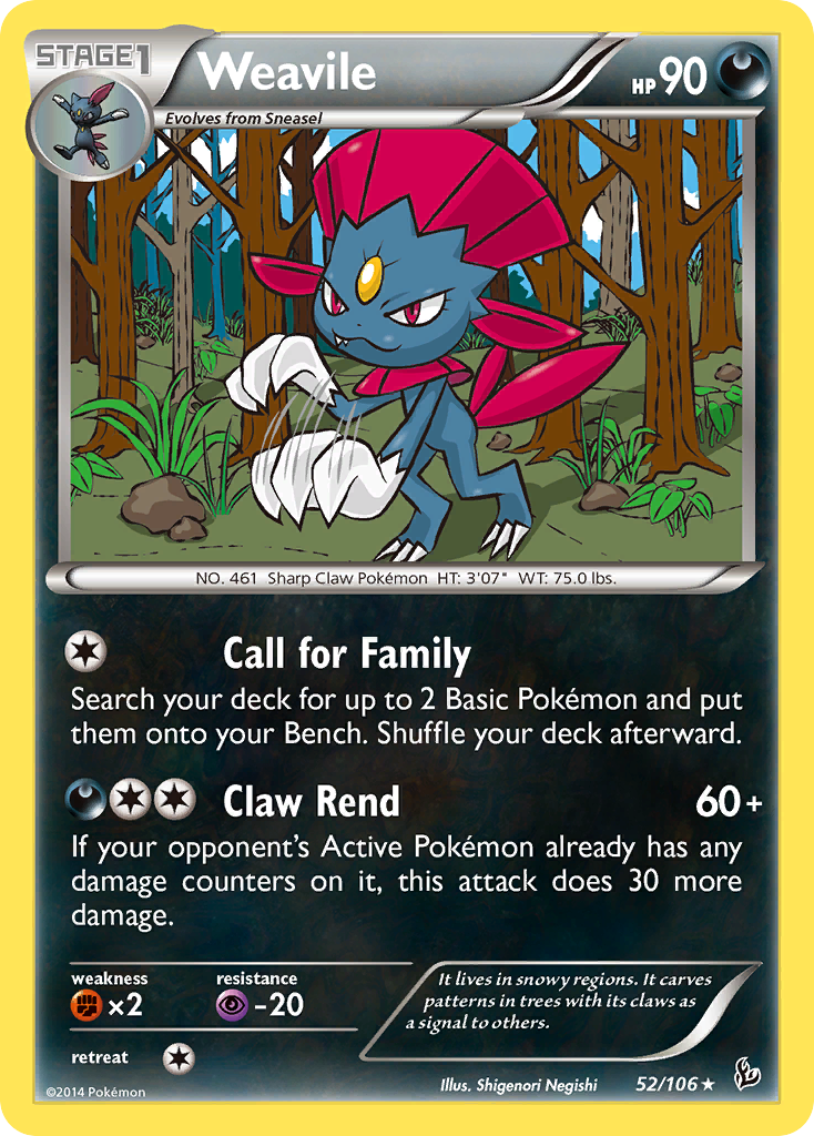 Weavile (52/106) [XY: Flashfire] | Cracking-Singles